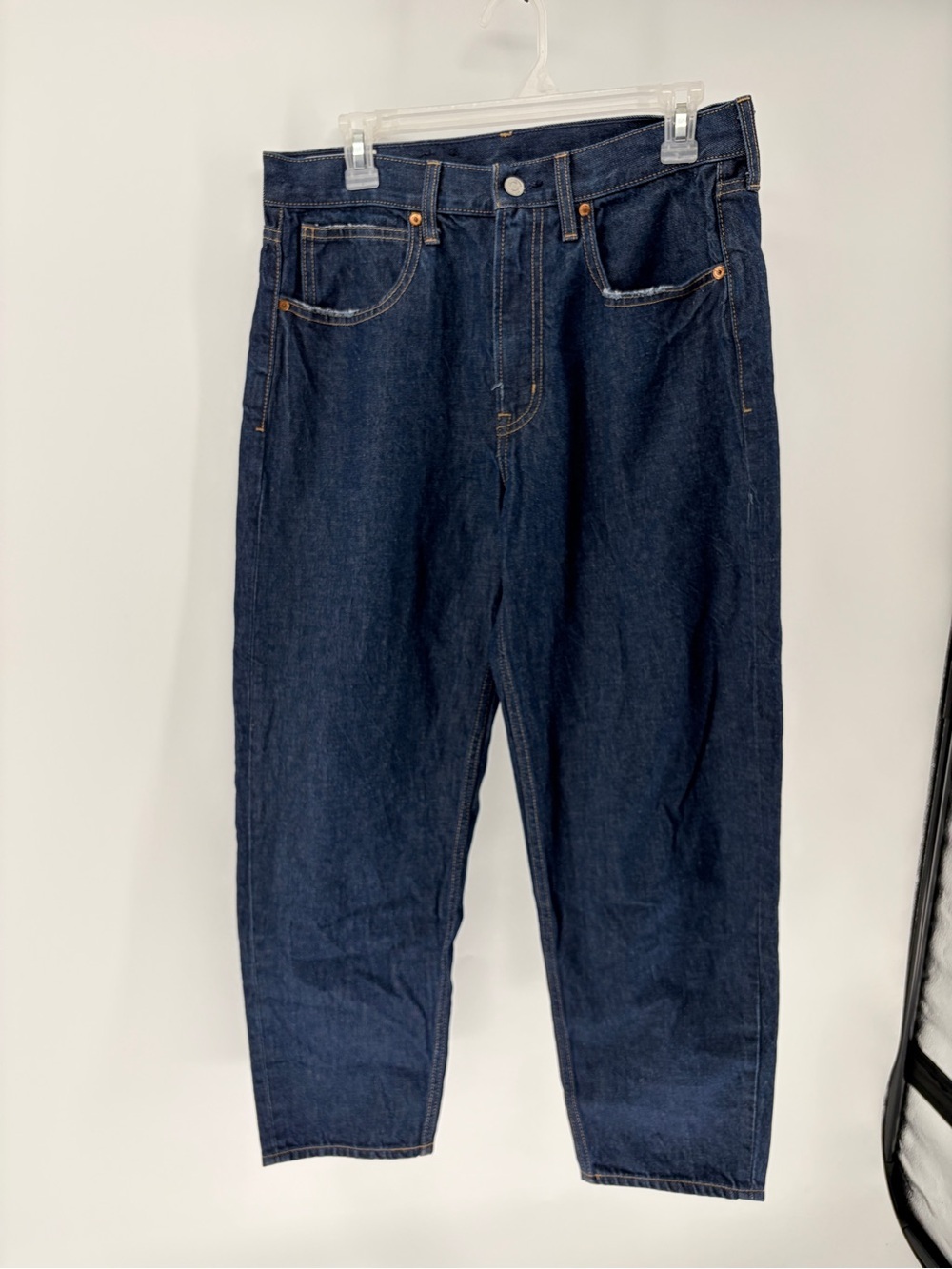 Women’s Gap Barrel Jean High Rise Sz 28 - 6R - Dark Blue Denim Jeans